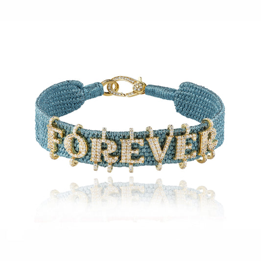 Forever sky blue bracelet in Gold plated Silver