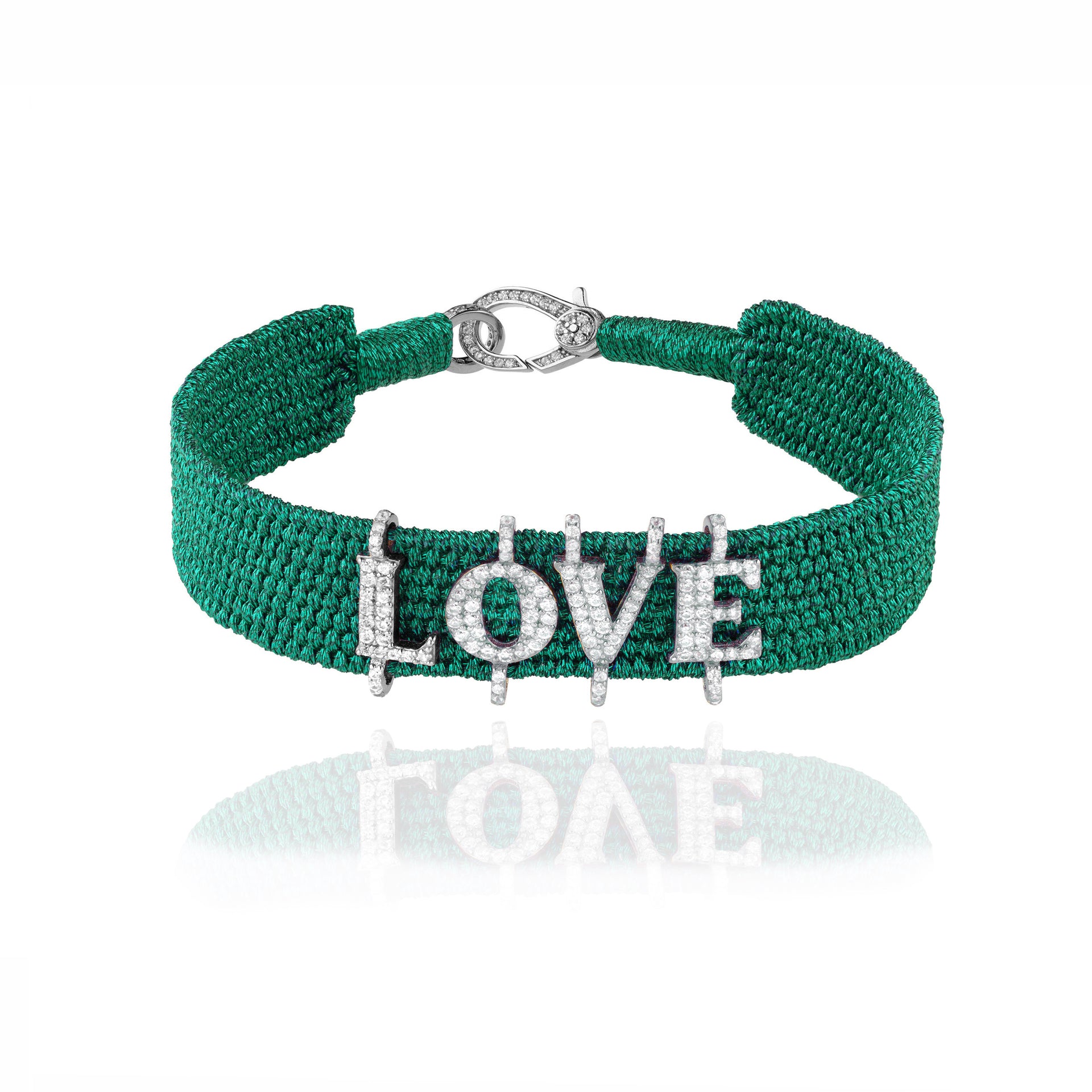 Love Emerald bracelet in Silver