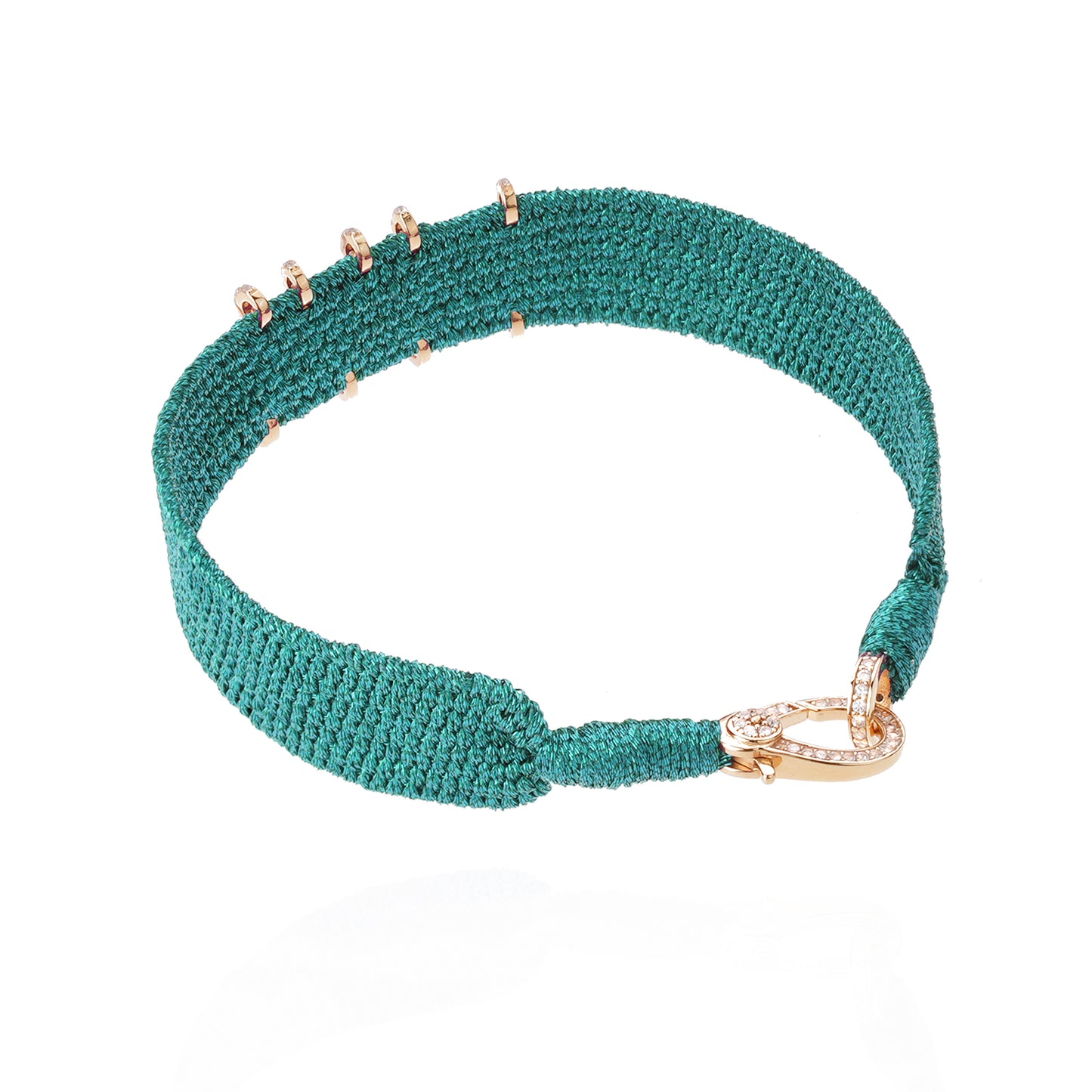 Love Emerald bracelet in Gold plated Silver