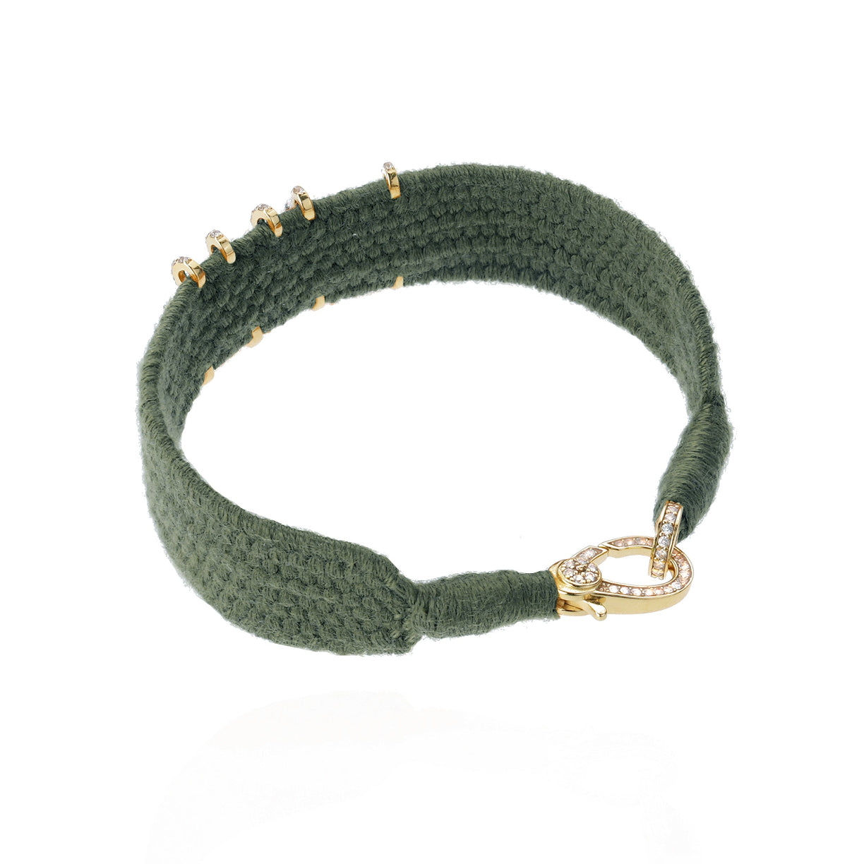 Love Khaki bracelet in Gold plated Silver