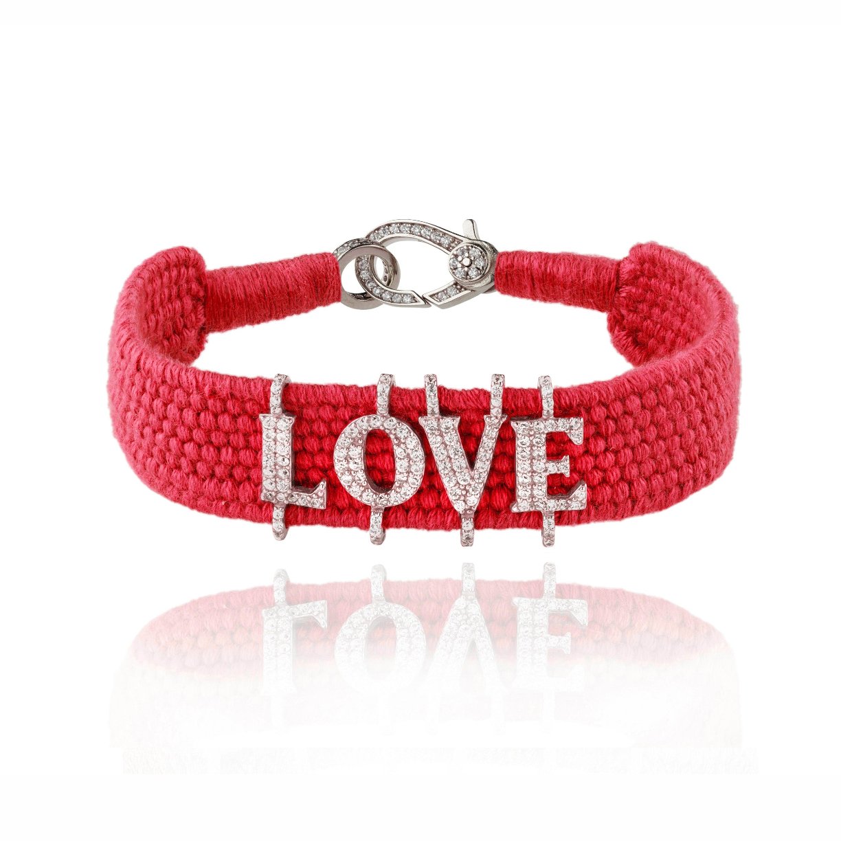 Love red bracelet in Silver