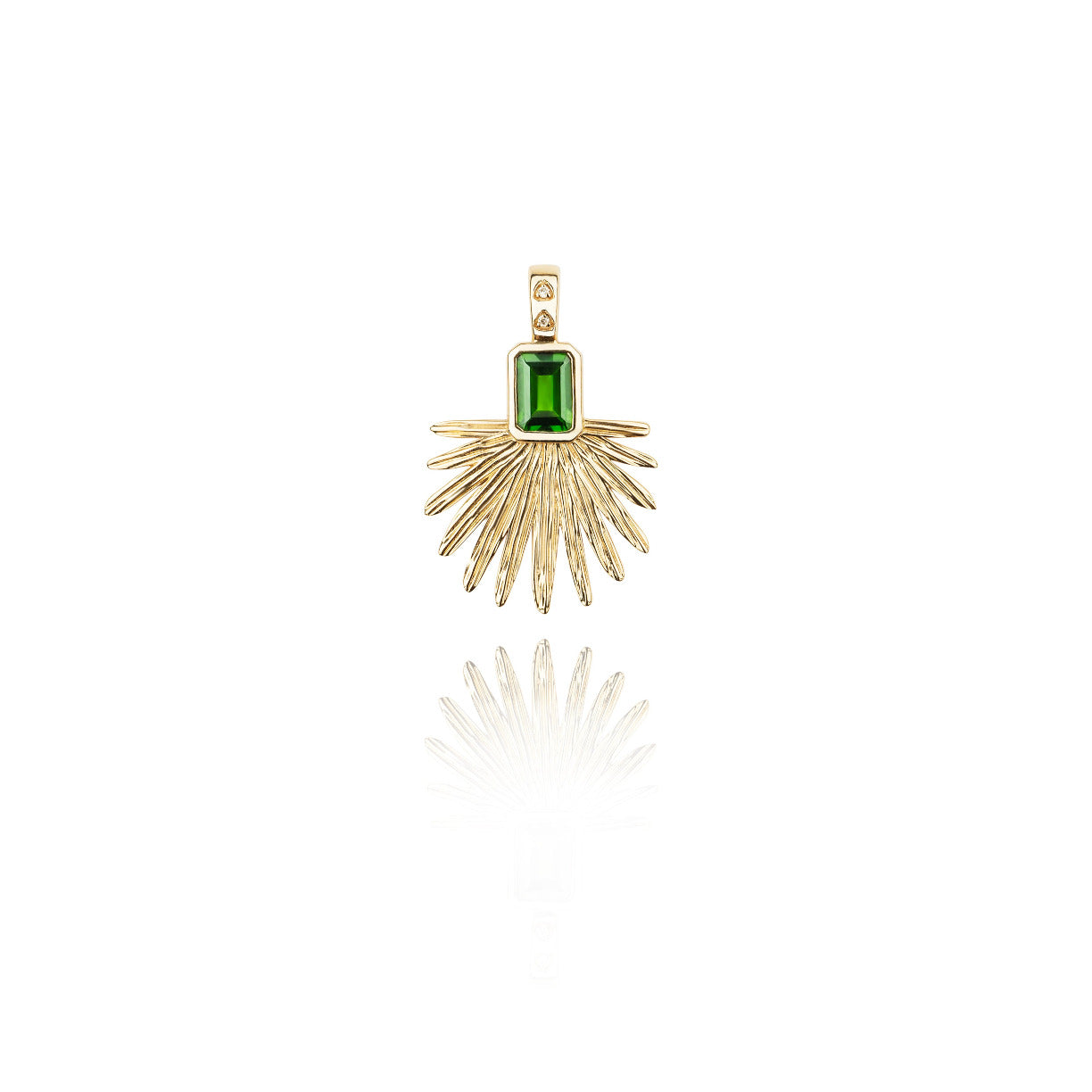 Bellezza Pendant 14 carat Gold and Diopside