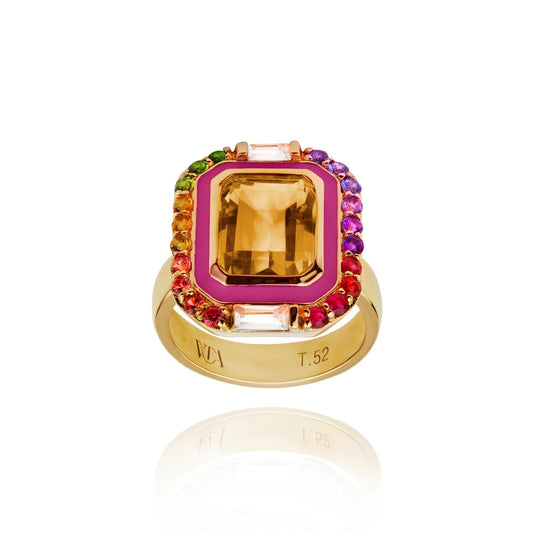 Giny fuchsia ring