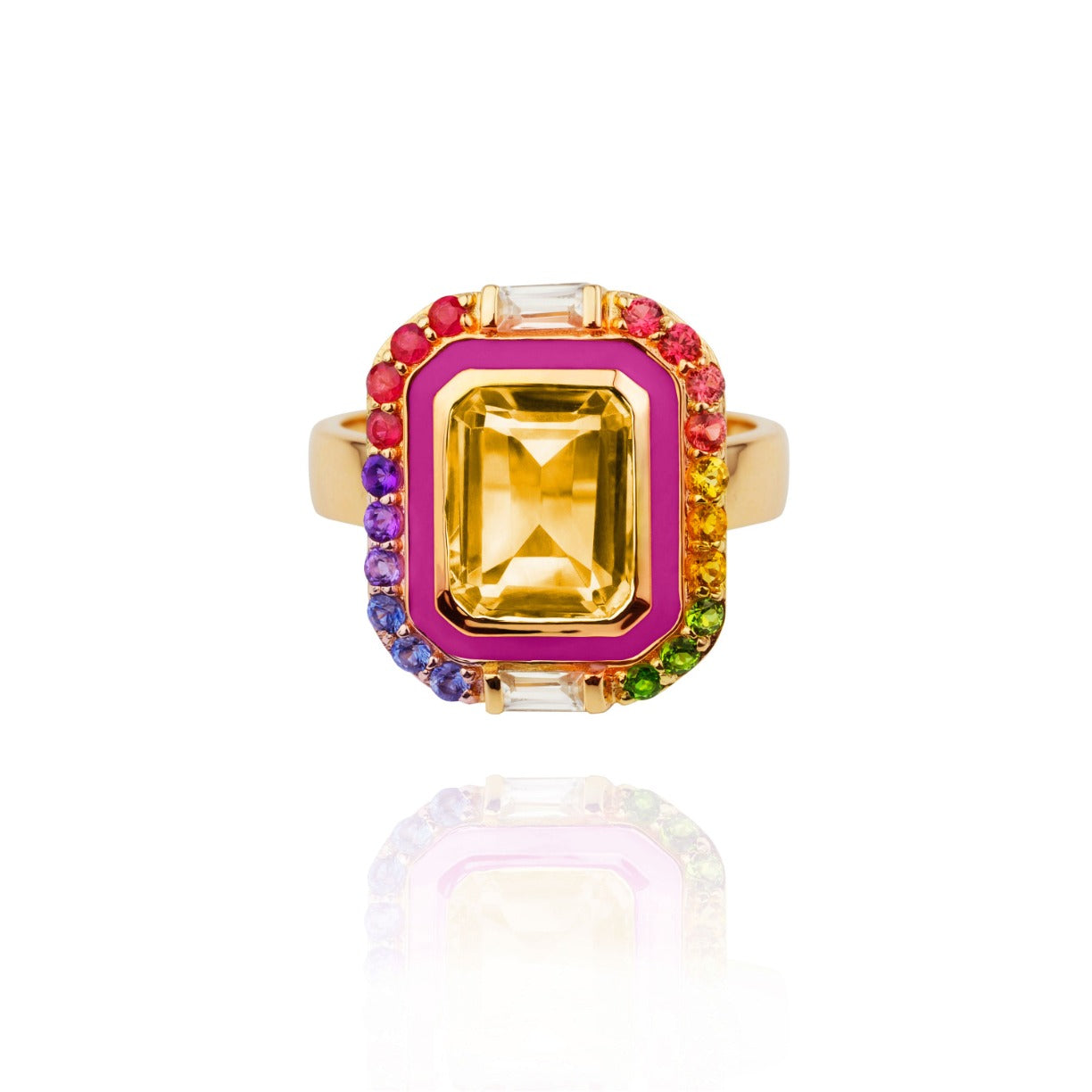 Giny fuchsia ring