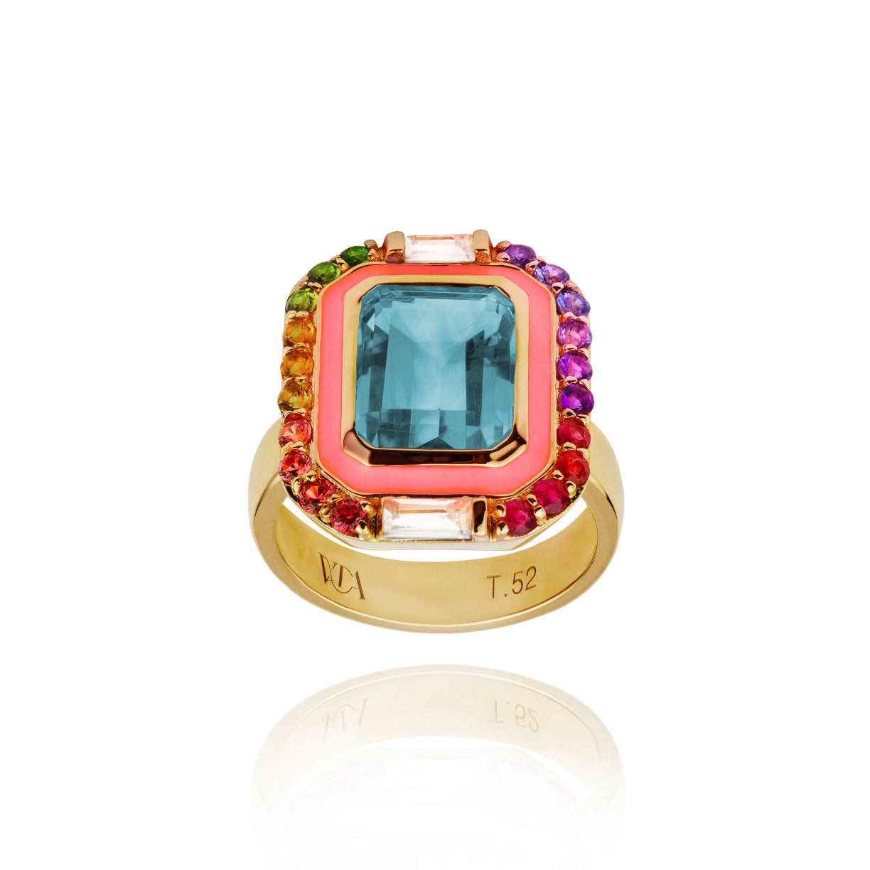 Giny Neon Coral ring