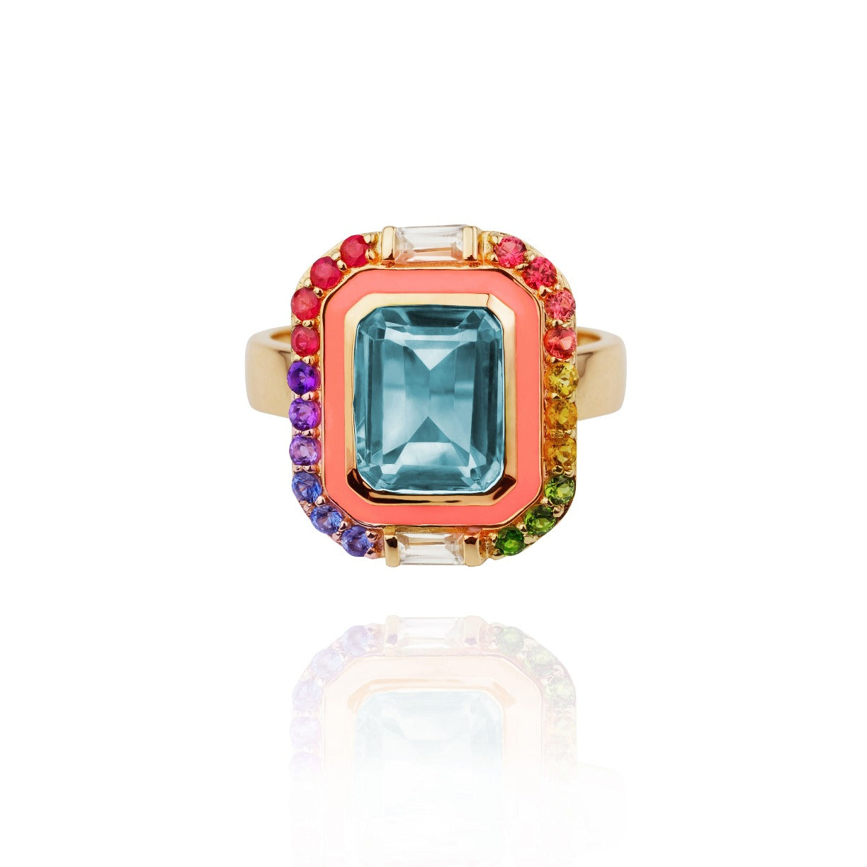 Giny Neon Coral ring