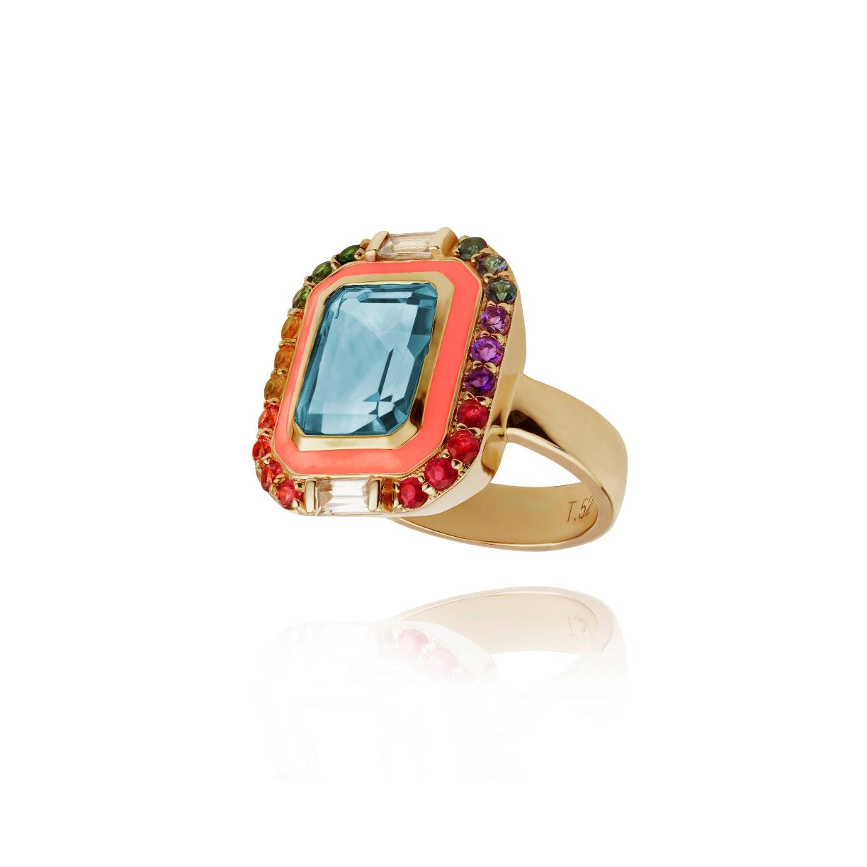 Giny Neon Coral ring