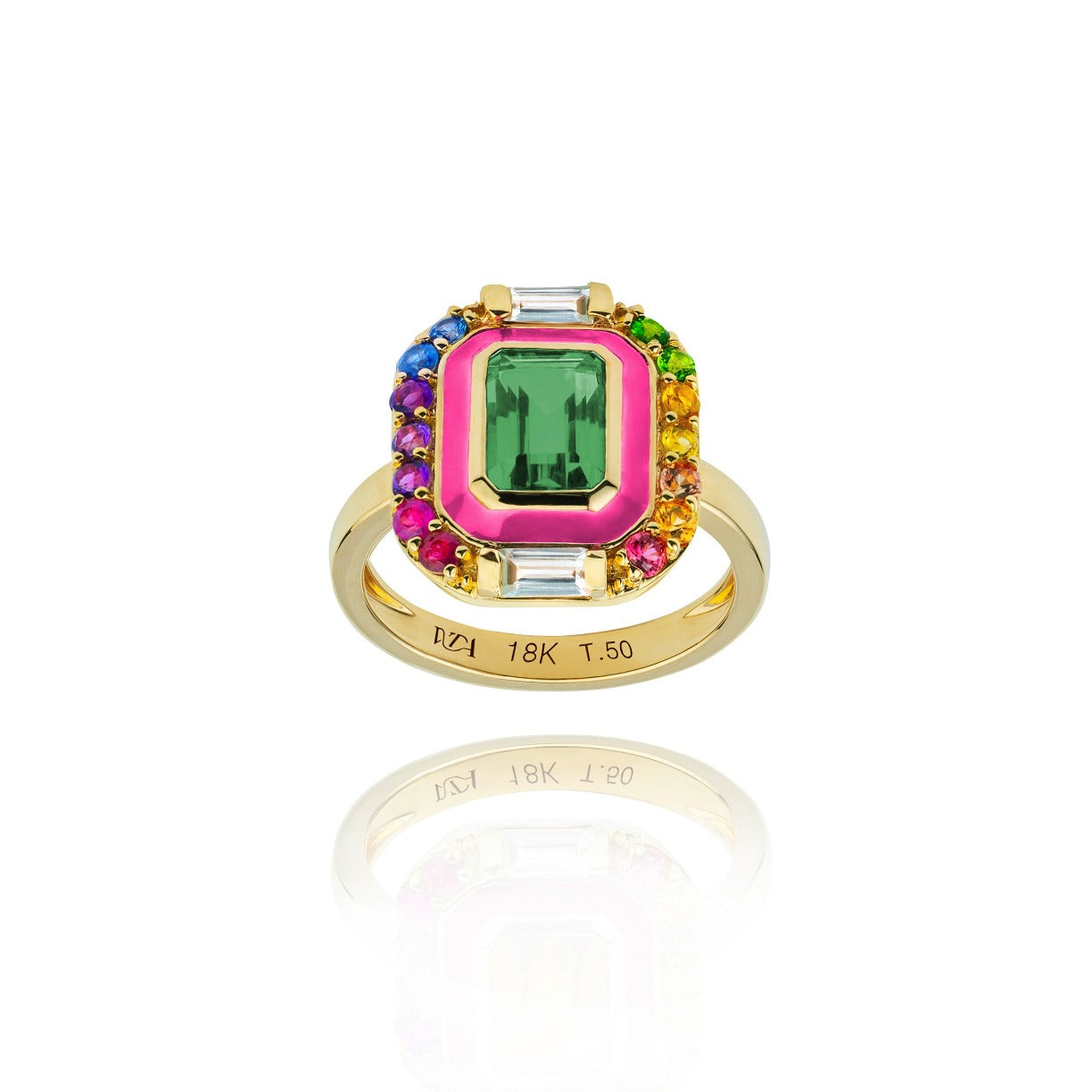 Bague Salma rose fluo