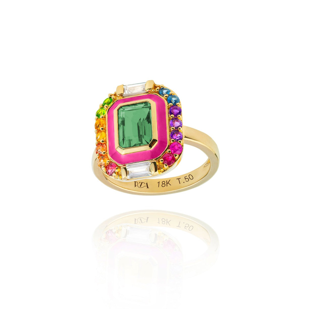 Bague Salma rose fluo