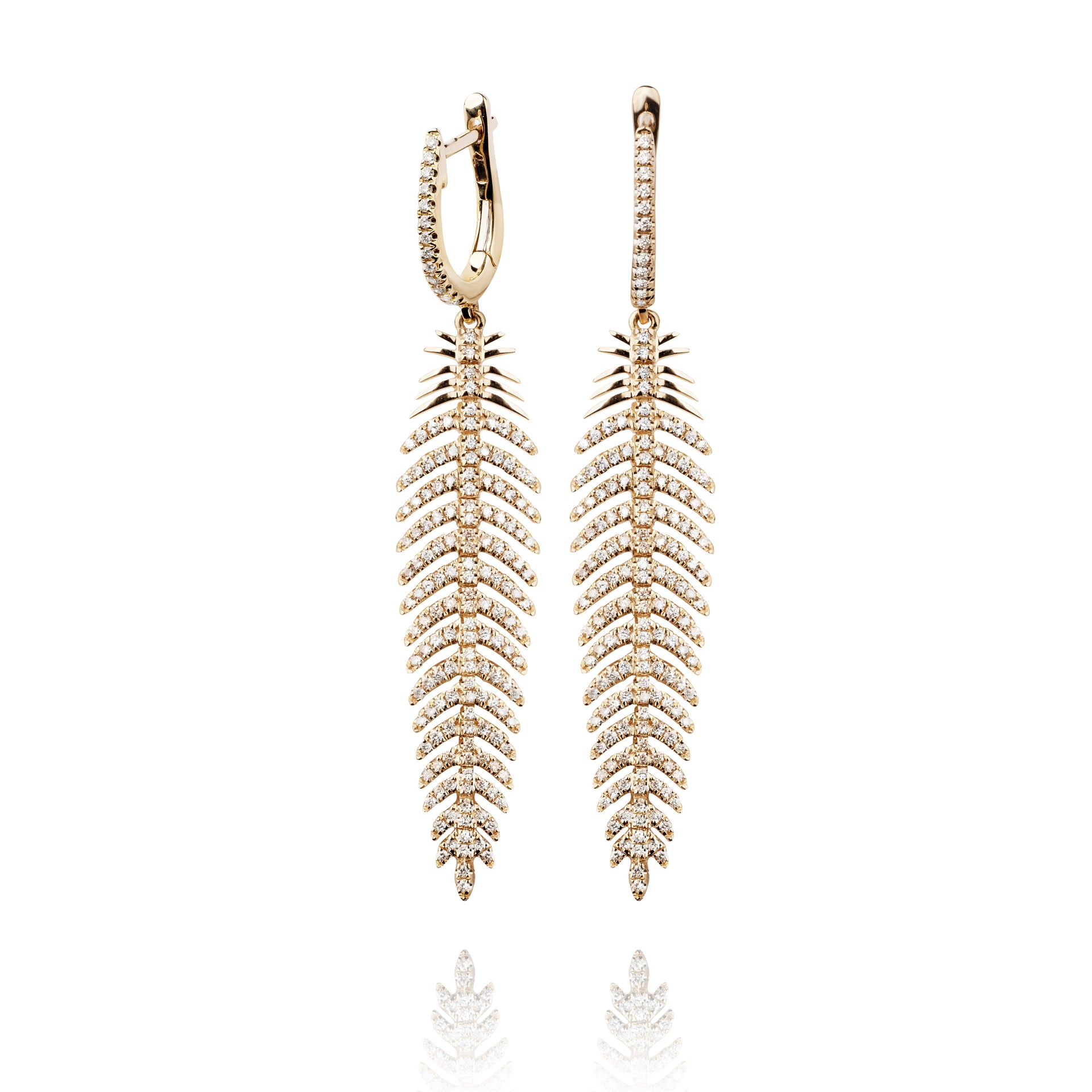 Birdy yellow gold earring