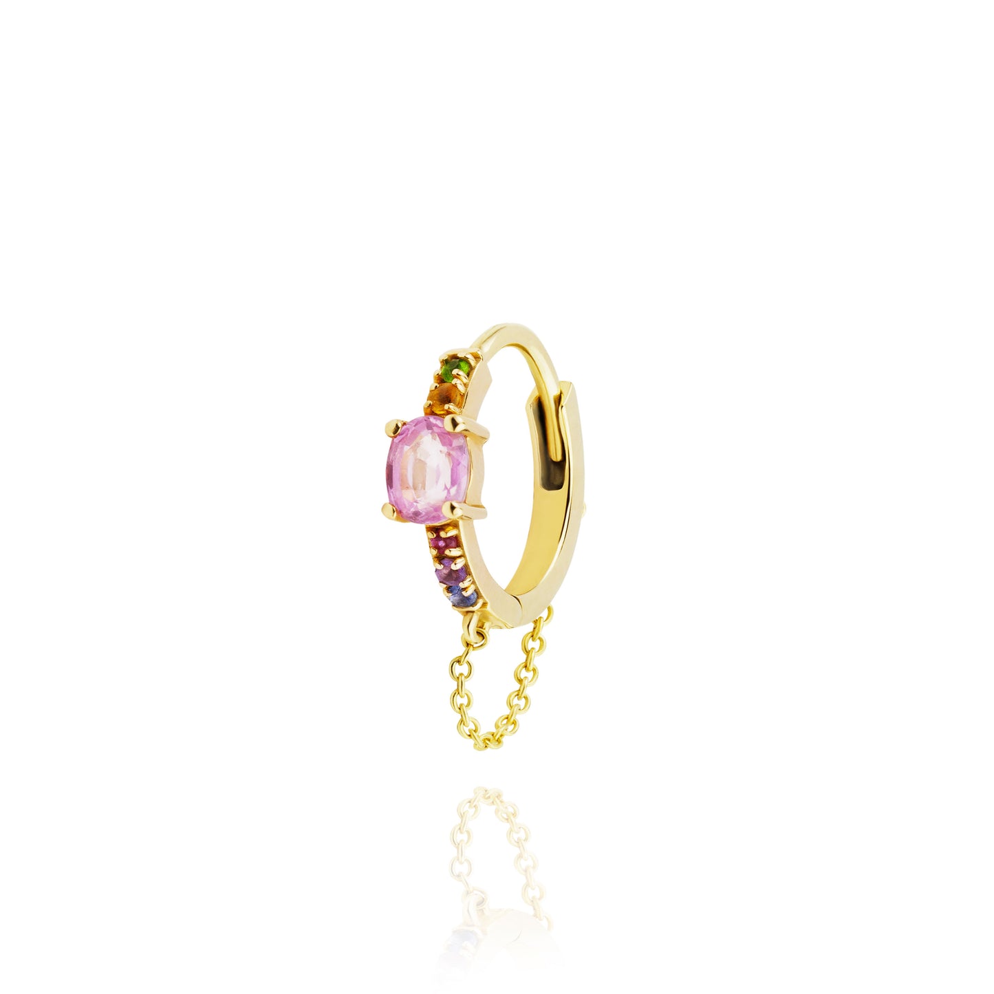 Yellow sapphire mooshette earring