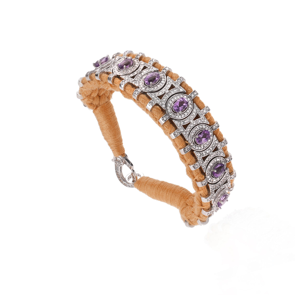 Bracelet Sao Paulo camel - Amethystes