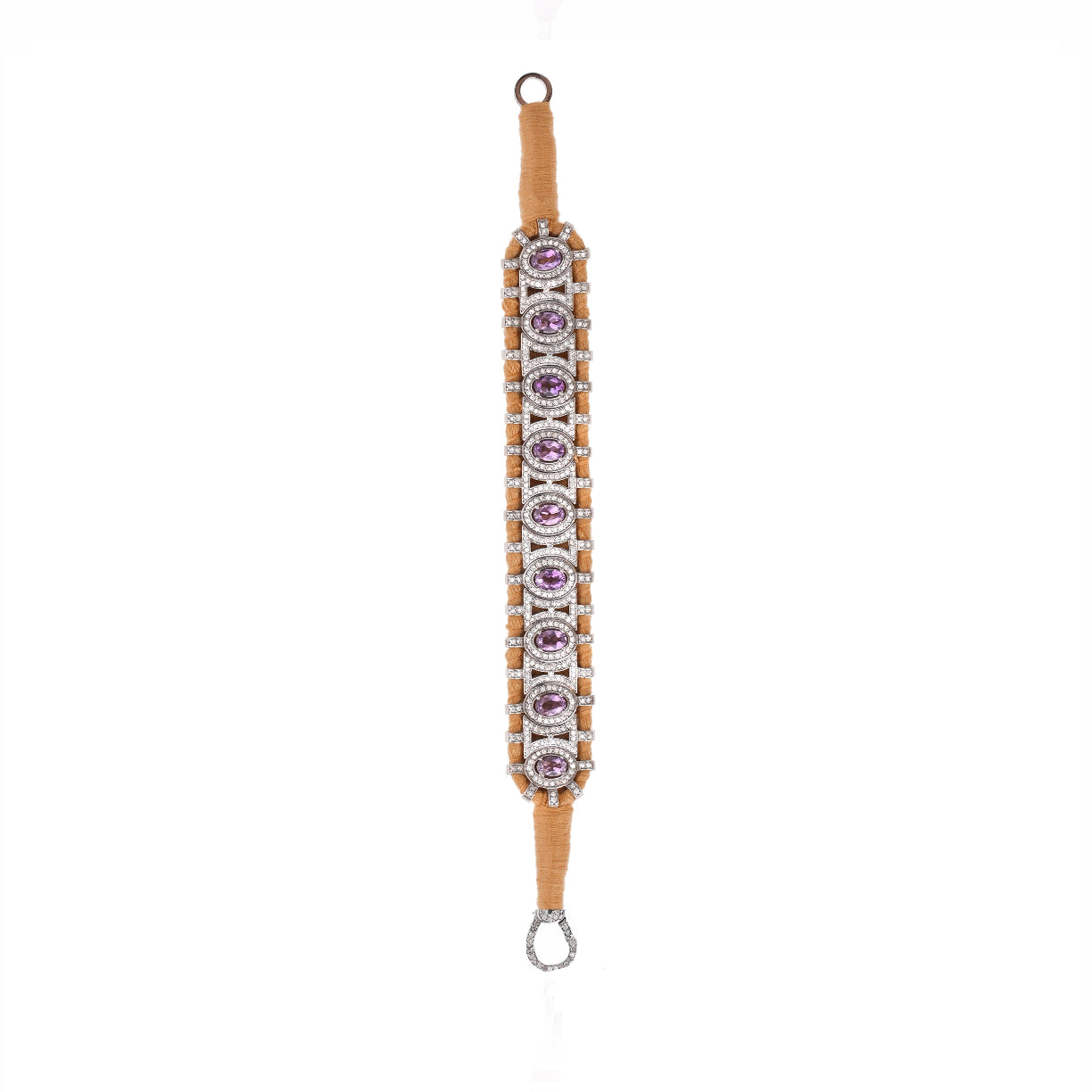 Bracelet Sao Paulo camel - Amethystes