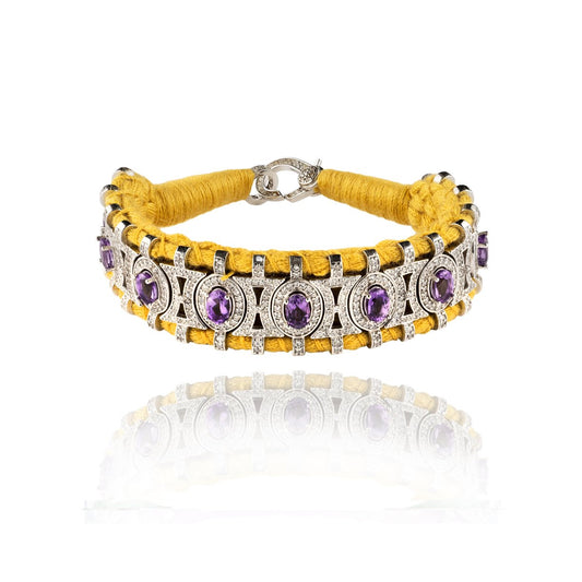 Sao Paulo Saffron and Amethyst bracelet 