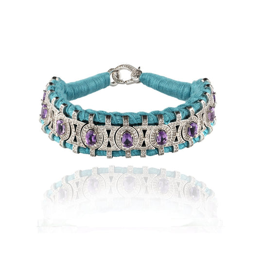 Sao Paulo Turquoise and Amethyst bracelet 