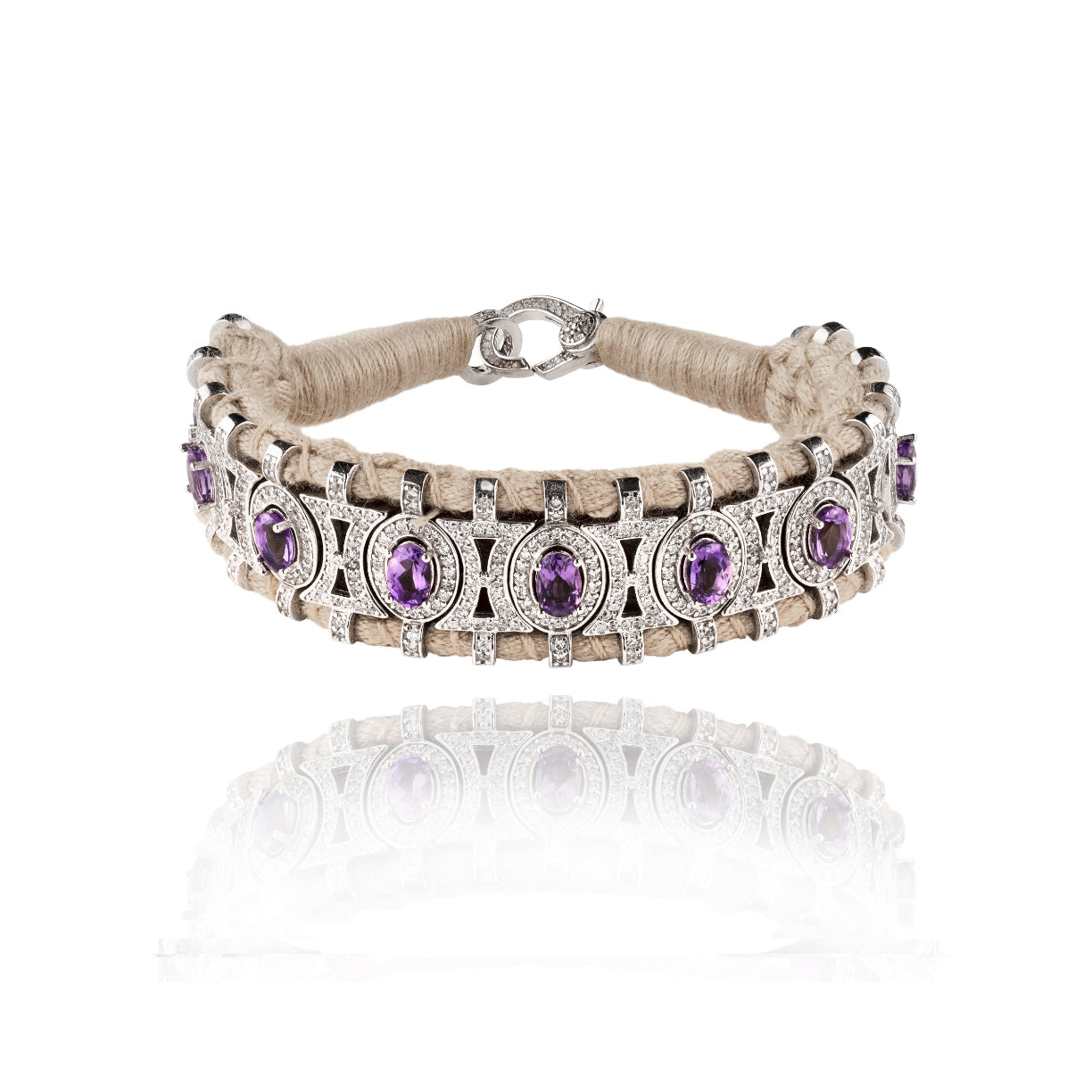 Bracelet Sao Paulo vanilla - Amethystes