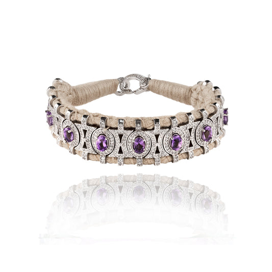 Bracelet Sao Paulo vanilla - Amethystes