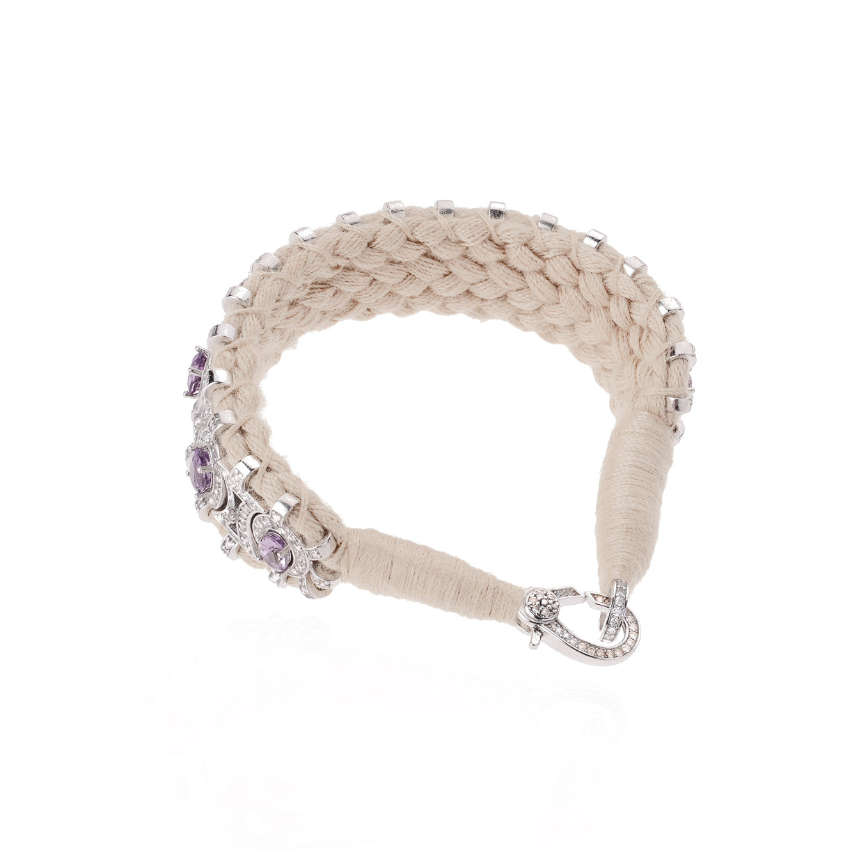 Bracelet Sao Paulo vanilla - Amethystes