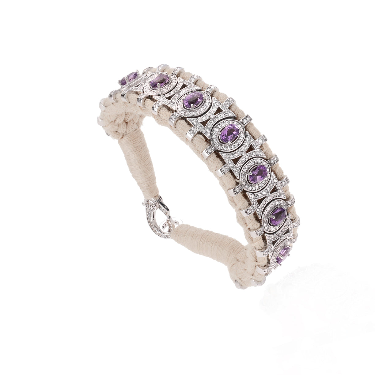 Bracelet Sao Paulo vanilla - Amethystes