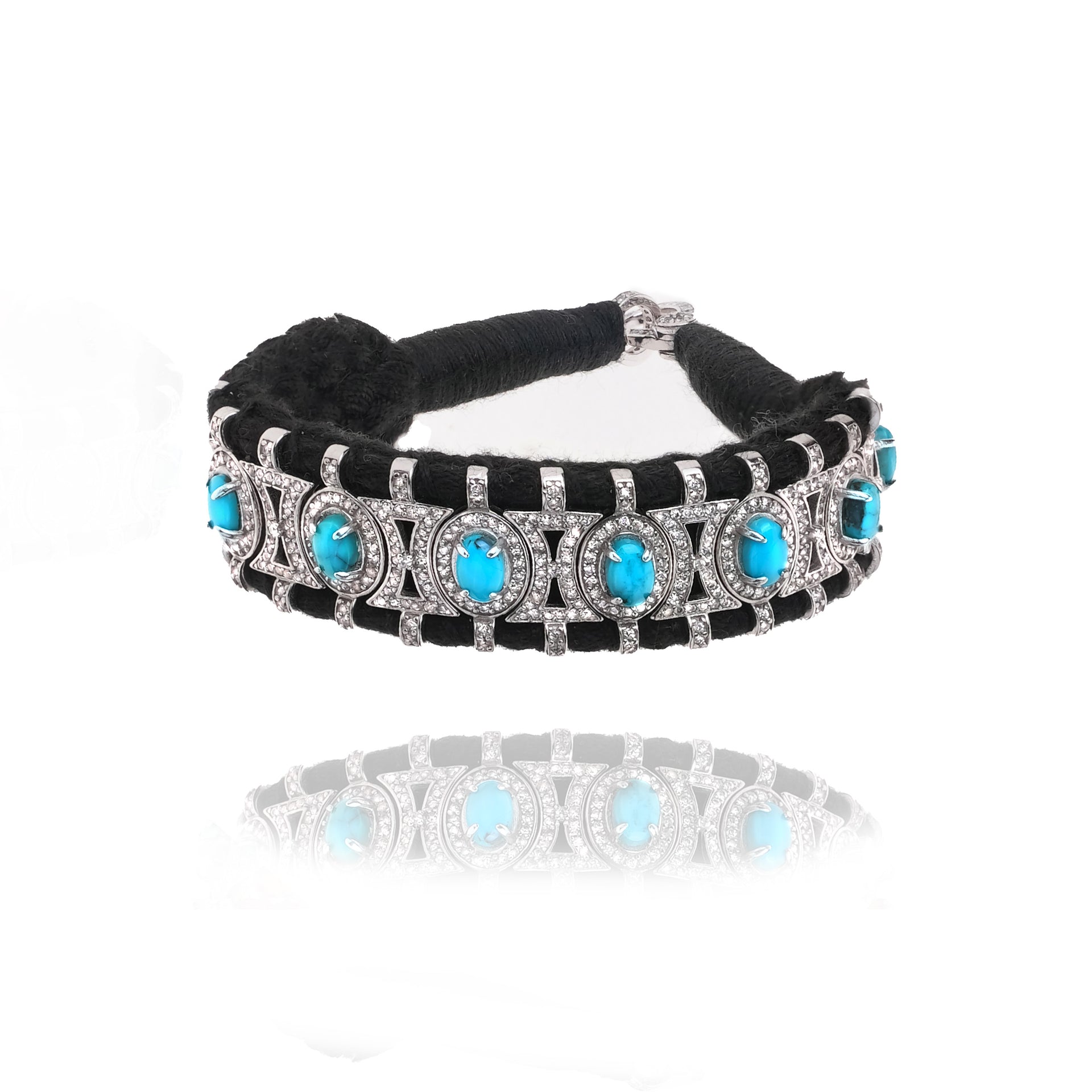 Sao Paulo Black and Turquoises bracelet 