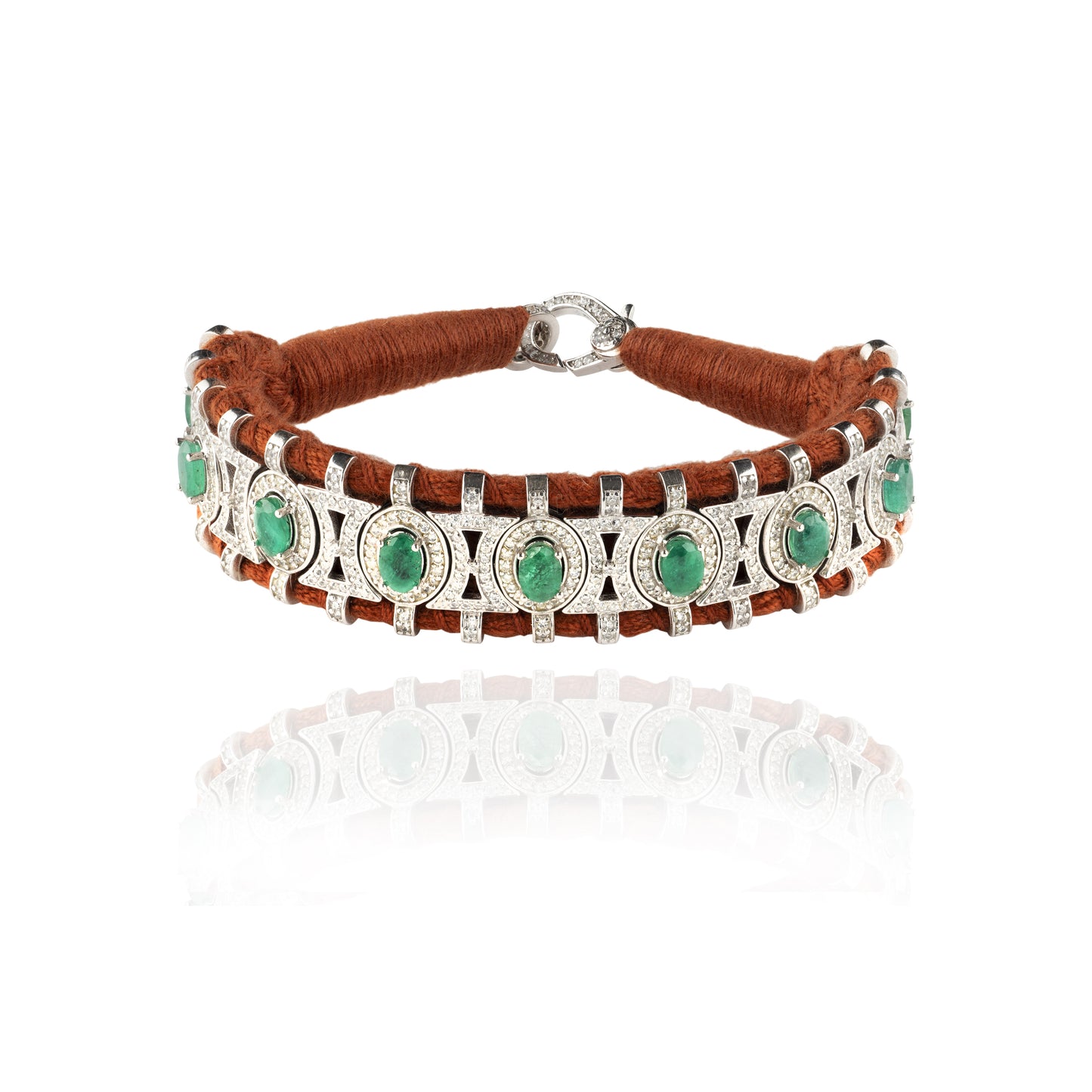 Sao Paulo Hazelnut and Emeralds bracelet 