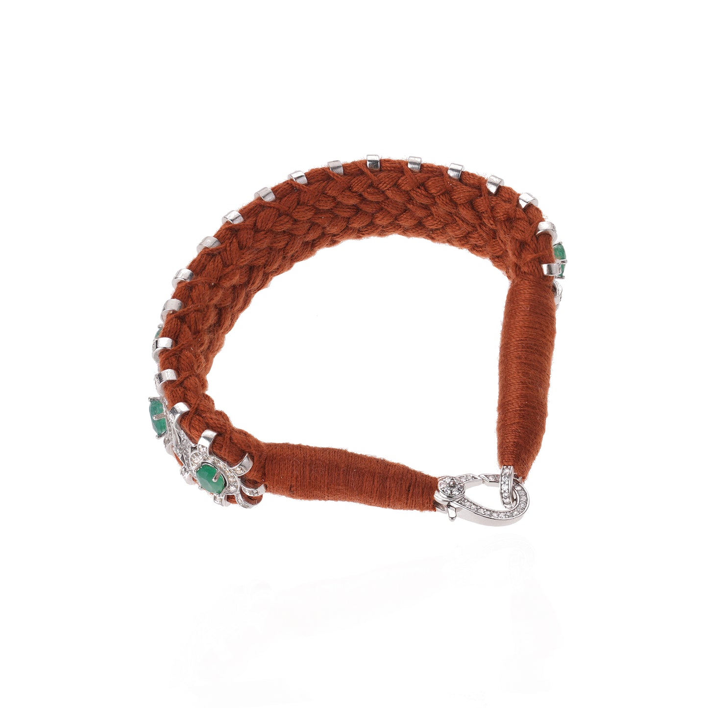 Sao Paulo Hazelnut and Emeralds bracelet 