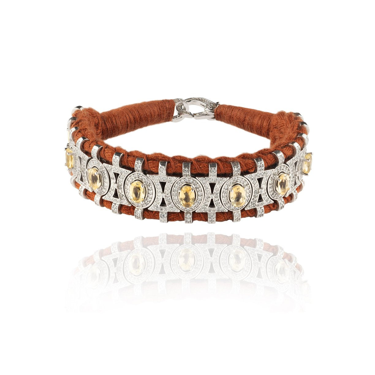 Sao Paulo Hazelnut and Citrines bracelet 