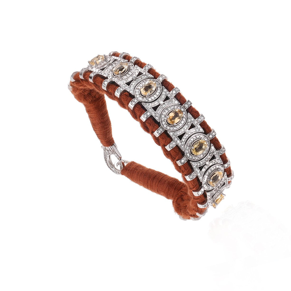 Sao Paulo Hazelnut and Citrines bracelet 