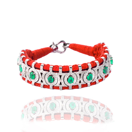 Sao Paulo Red and Emeralds bracelet 