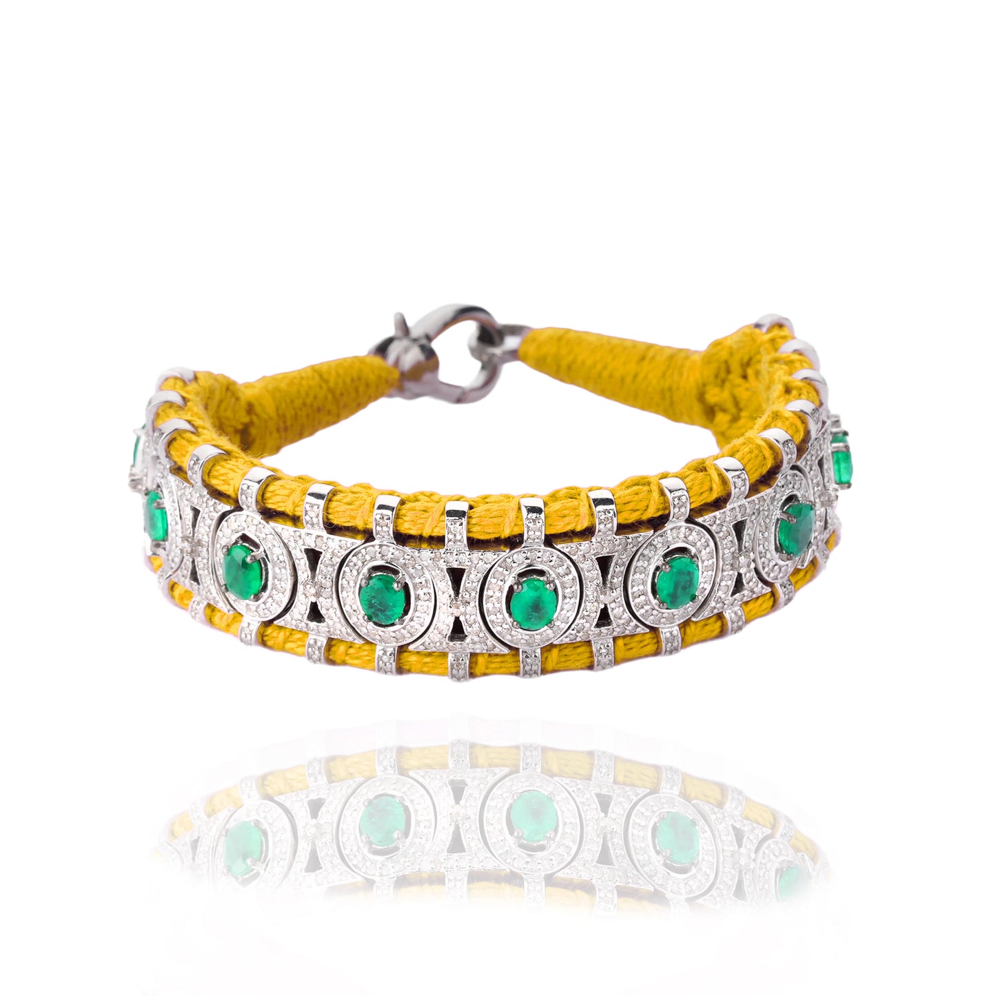 Sao Paulo Saffron and Emeralds bracelet 