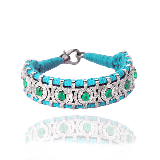 Sao Paulo Turquoise and Emeralds bracelet 