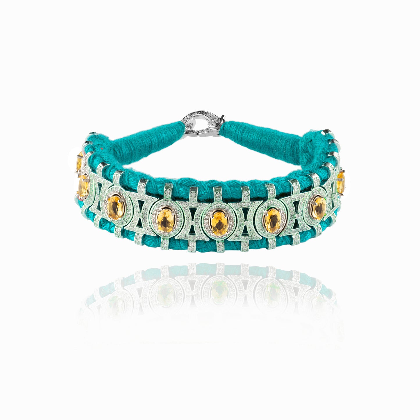 Sao Paulo Turquoise and Citrines bracelet 