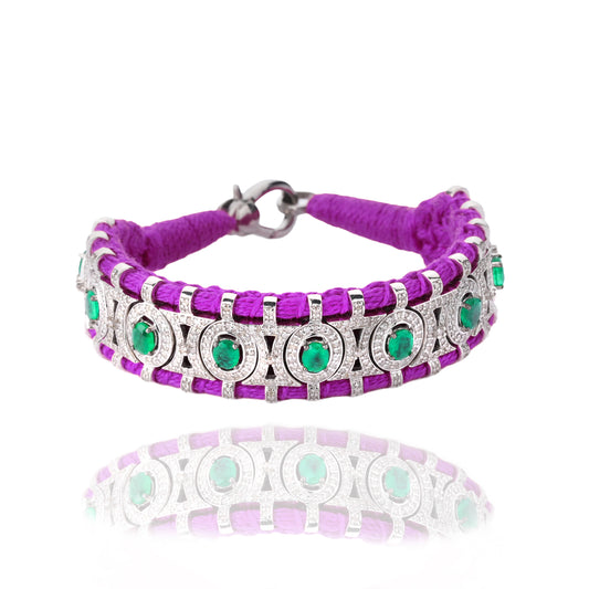 Sao Paulo Violet and Emeralds bracelet 