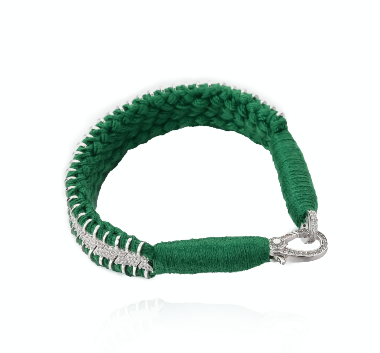 Janeiro Green bracelet in 925 silver and diamonds