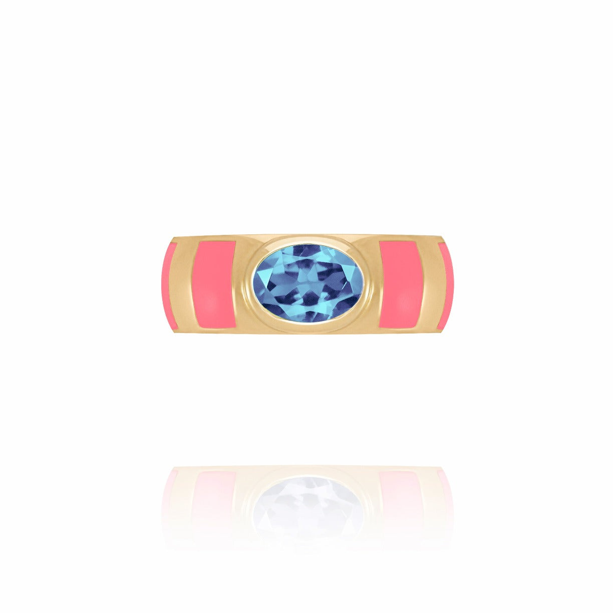 Delphine Neon Coral Ring