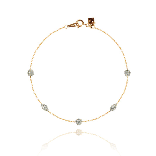 yellow gold eternity bracelet