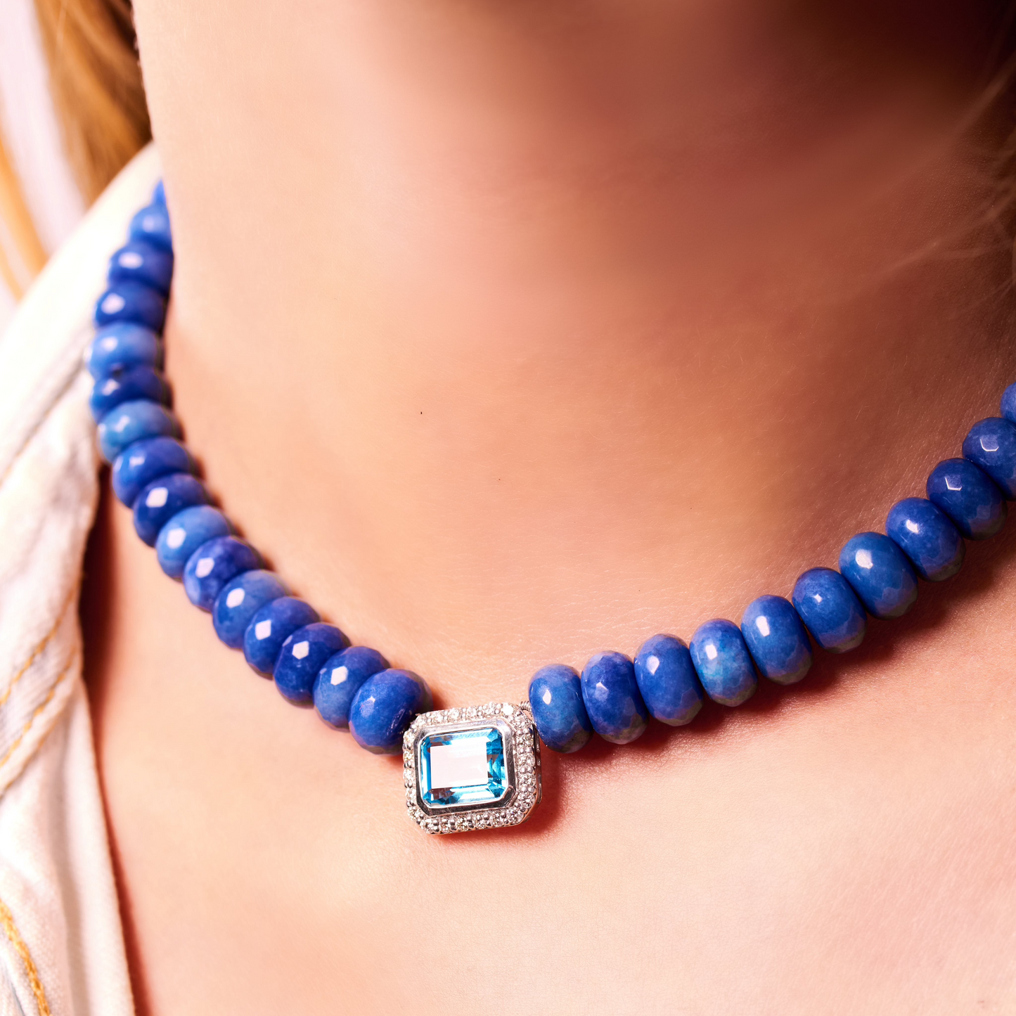 Lapis and Silver Molly Necklace