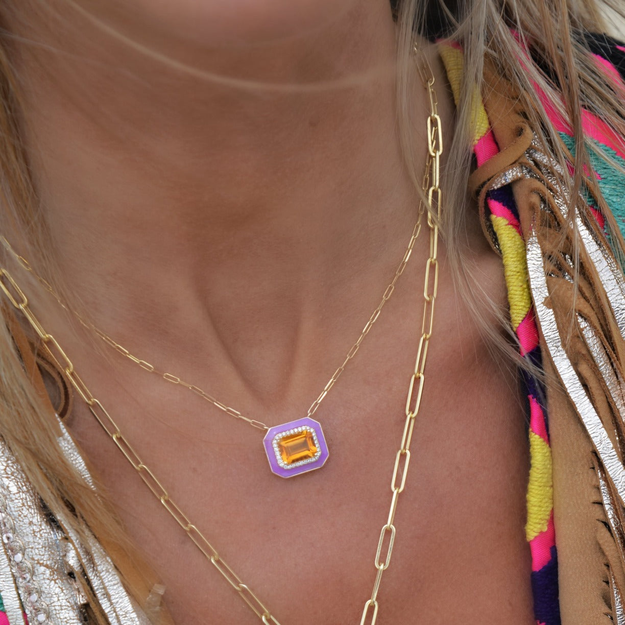 sunny purple necklace