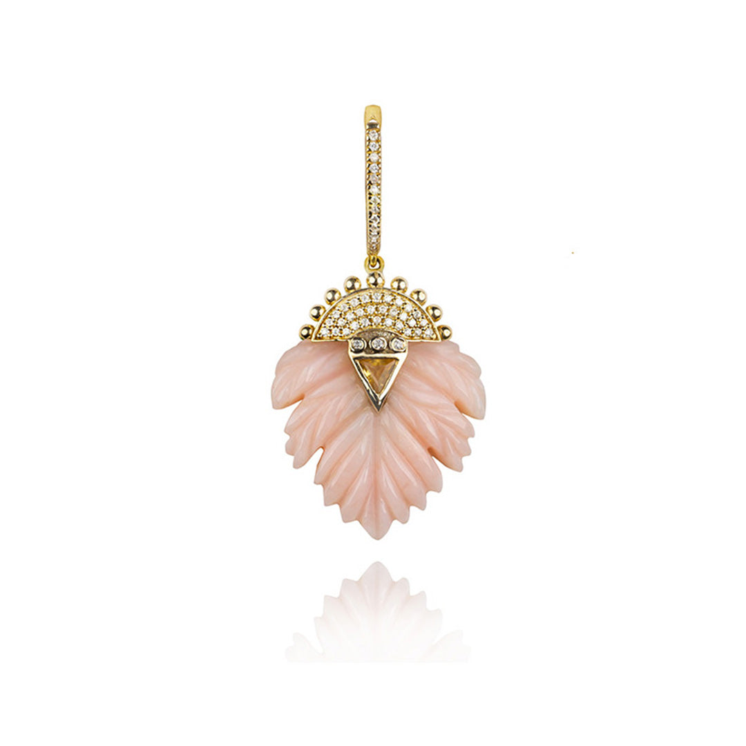 Boucle d'oreille Isis Opale rose