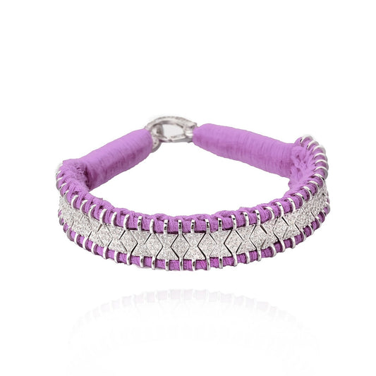 Janeiro Violet bracelet in 925 silver and diamonds