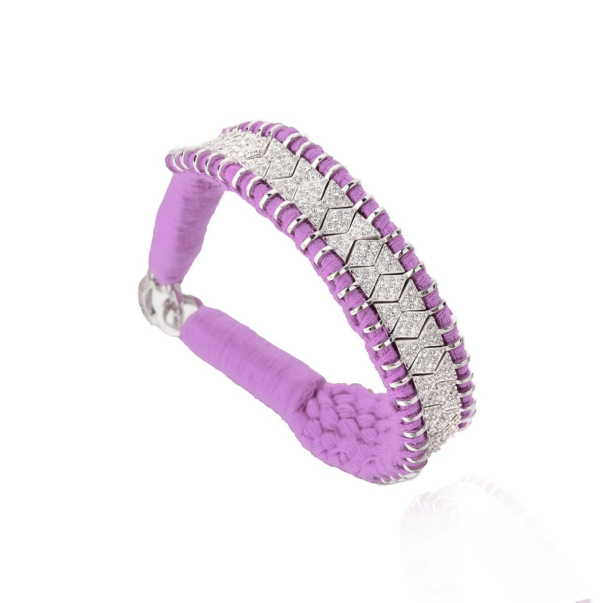 Janeiro Violet bracelet in 925 silver and diamonds