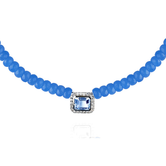 Lapis Molly Necklace - Blue topaz