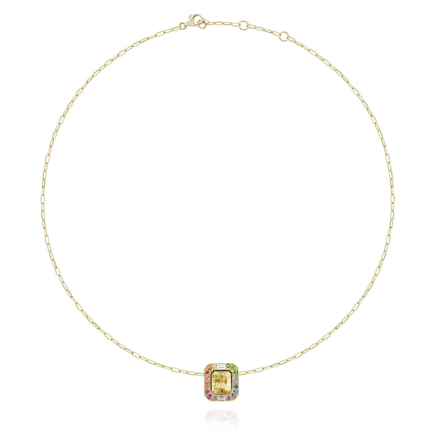 Margareth 18-carat gold and citrine necklace