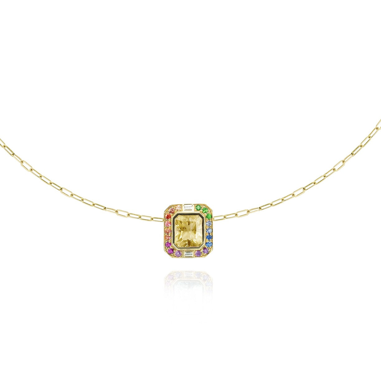 Margareth 18-carat gold and citrine necklace