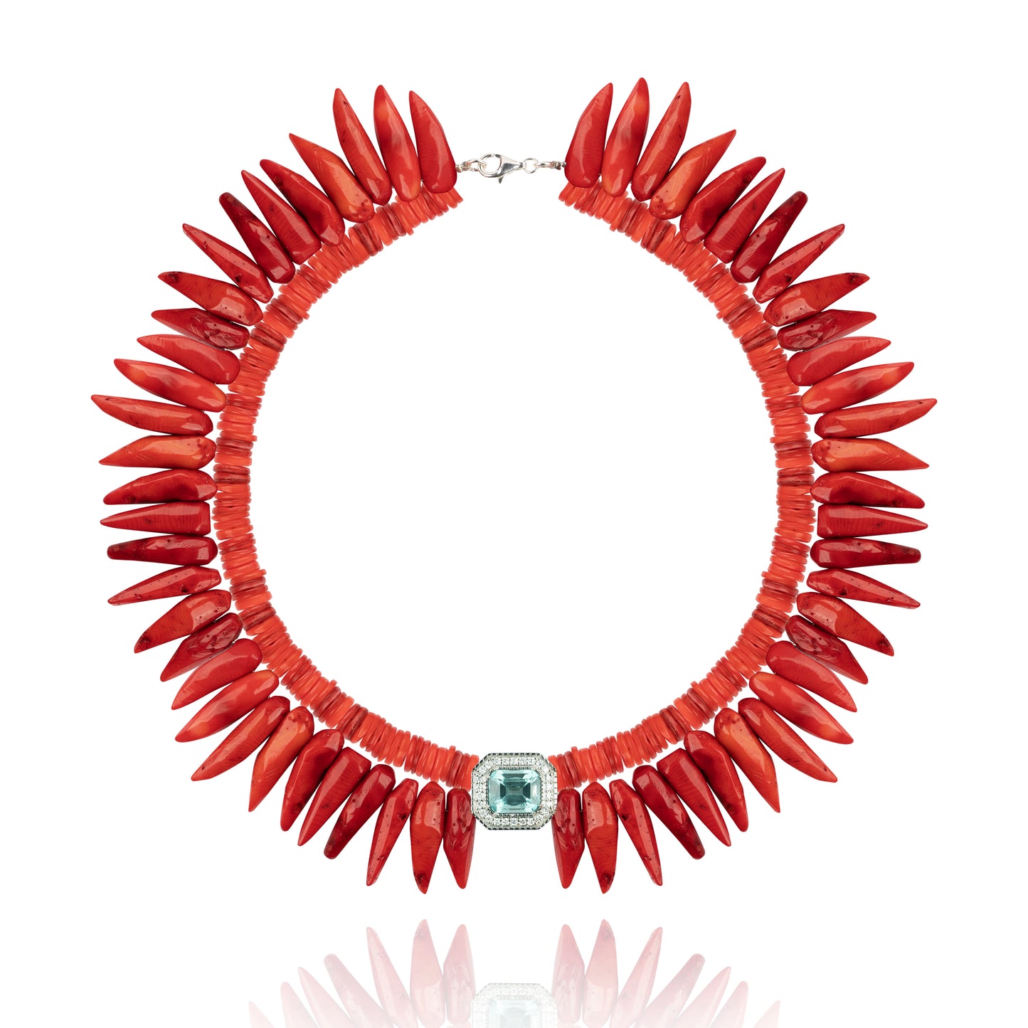 Molly special coral and apatite necklace