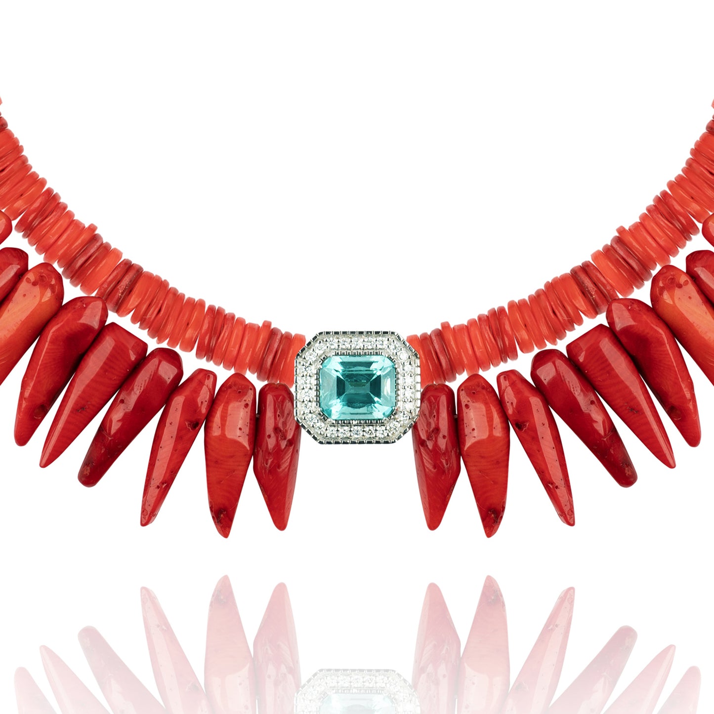 Molly special coral and apatite necklace