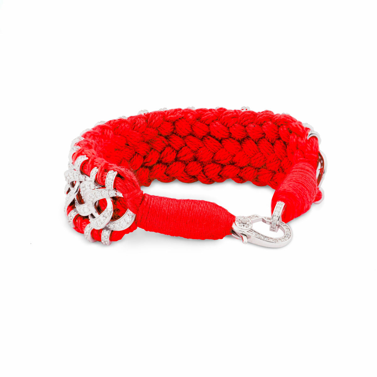 Recife Red bracelet in 925 silver and diamonds