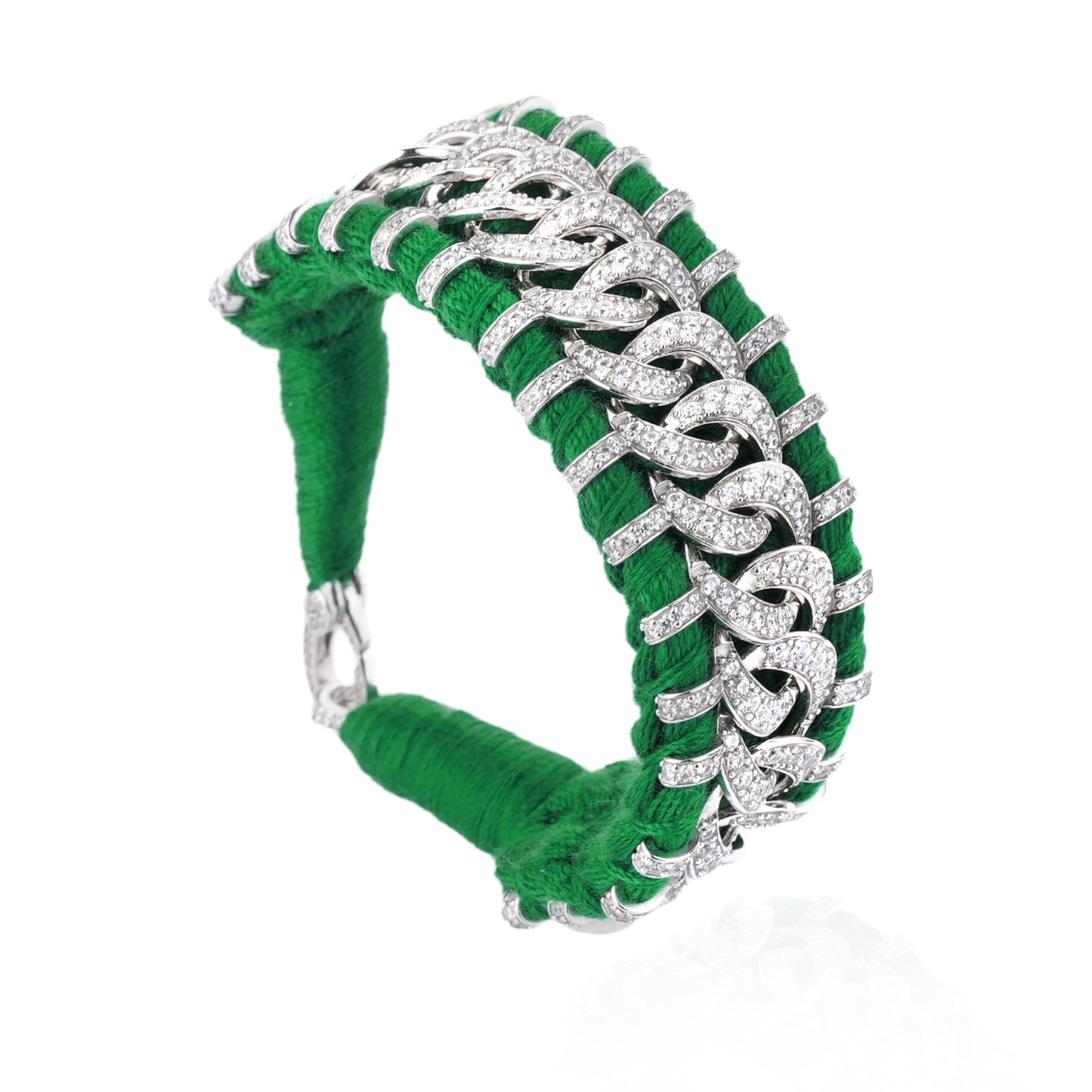 Recife Green bracelet in 925 silver and diamonds