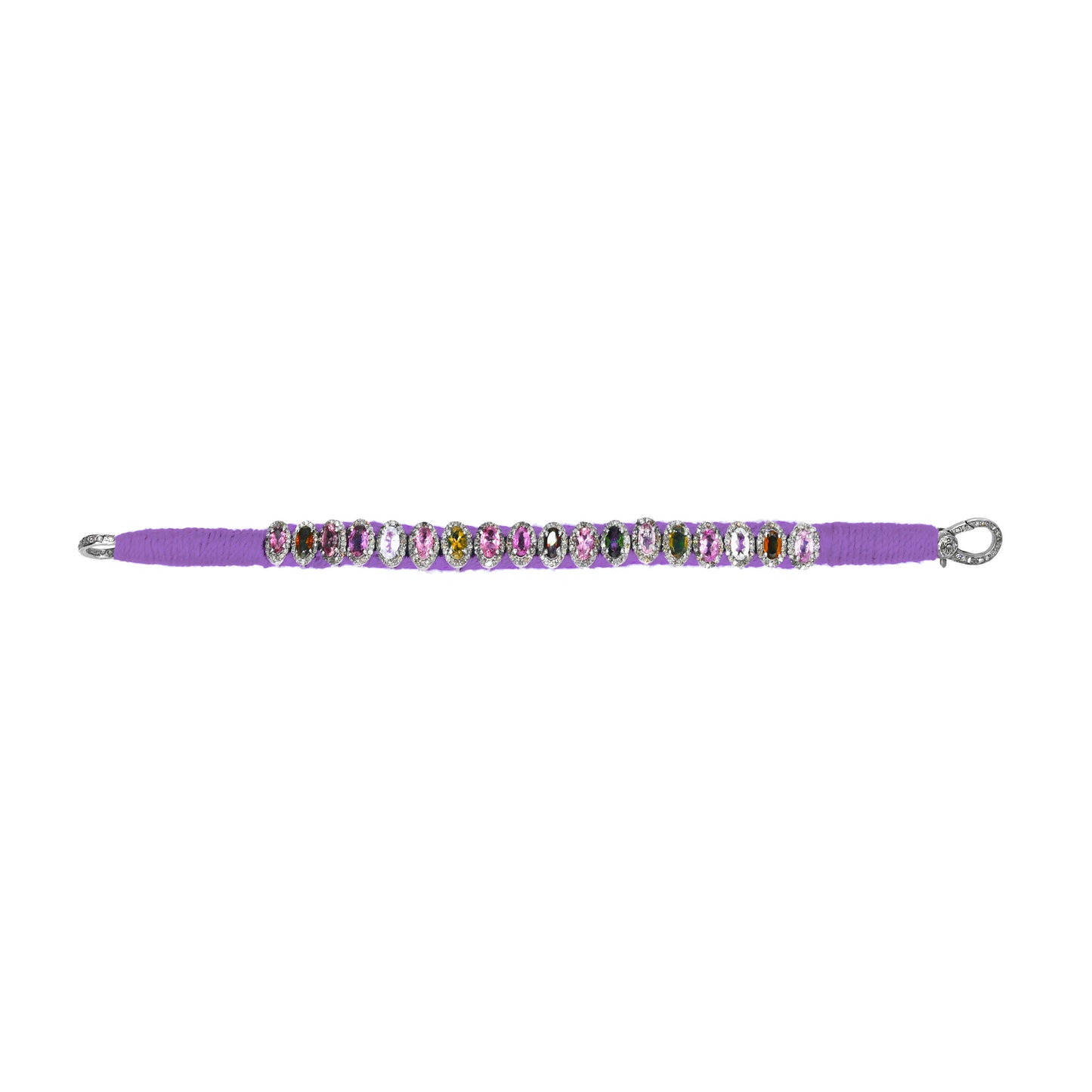 Rio Violet bracelet, semi-precious stones in 925 silver and diamonds