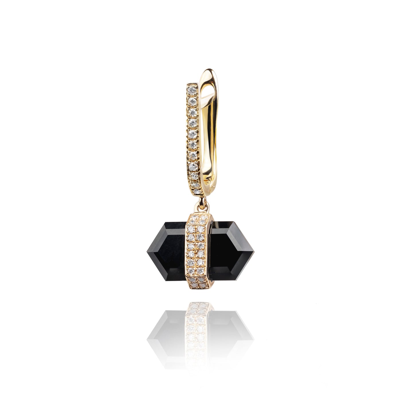 Rock onyx earring